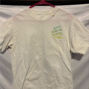 Anti Social Social Club White Tee with Gray Logo